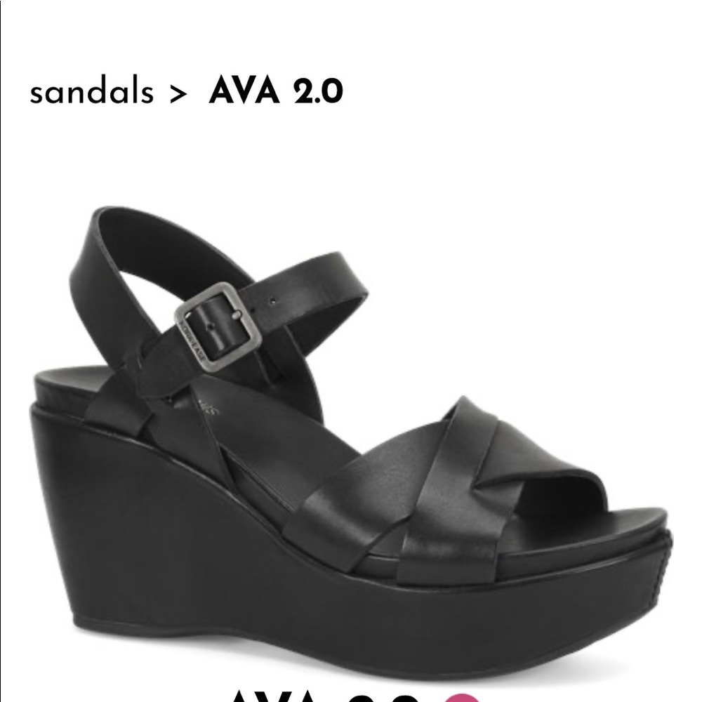 Kork-ease Ava wedge platform black size 6